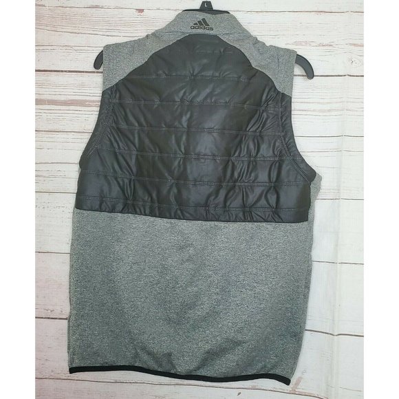 Adidas Golf Vest ClimaHeat Quilted 1/2 Zip Black Grey BC5323 Men’s Small New - Picture 7 of 12
